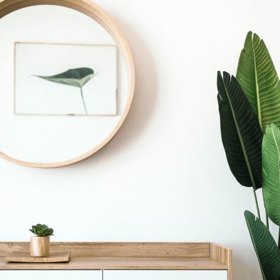 white and brown table